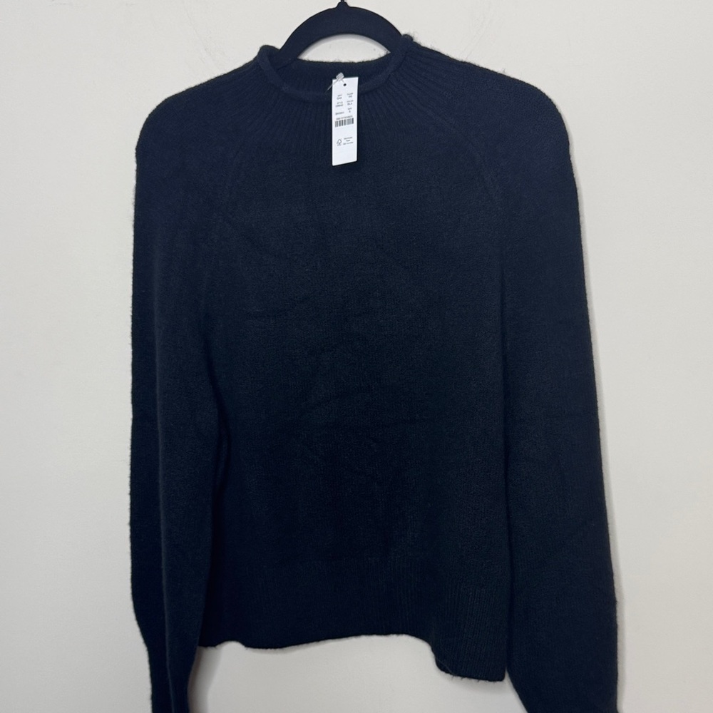 J. Crew Classic Black Turtleneck Sweater